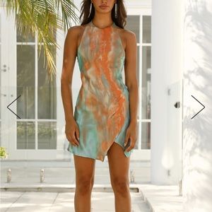 NWT Aqua/Orange Hello Molly Dress